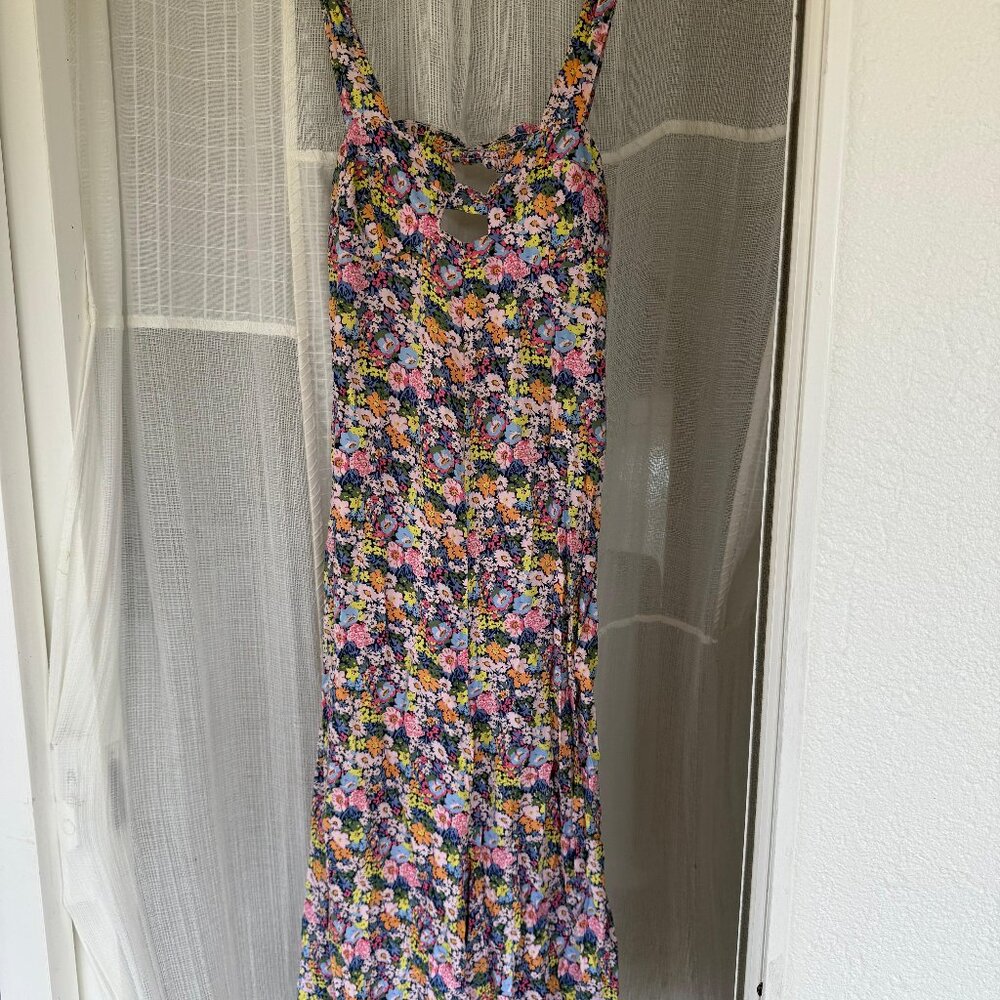 AILA BLUE Floral Pattern Dress Size Small